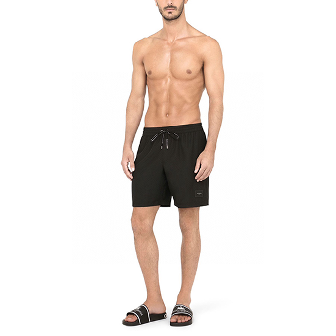 dolce & gabbana quick dry label drawstring swim shorts